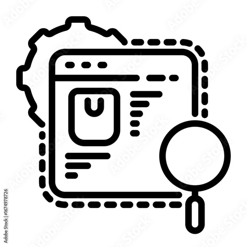 Search icon, line icon style