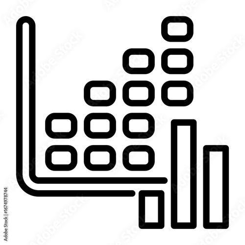 Bar Chart icon, line icon style