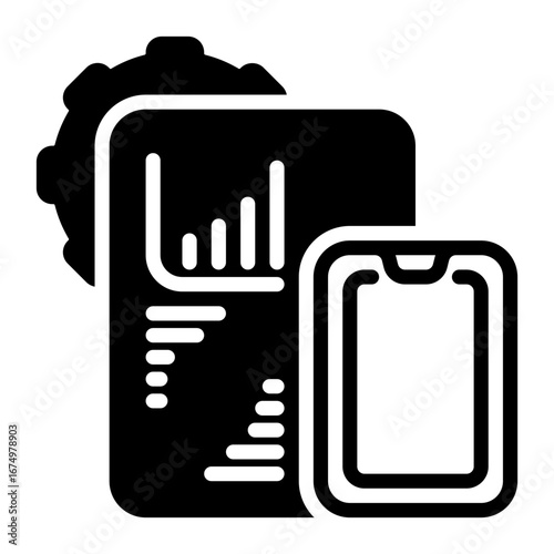 Report icon, glyph icon style