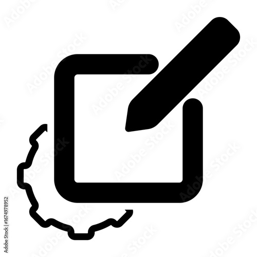 Edit icon, glyph icon style
