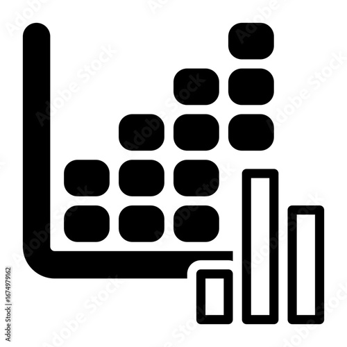 Bar Chart icon, glyph icon style