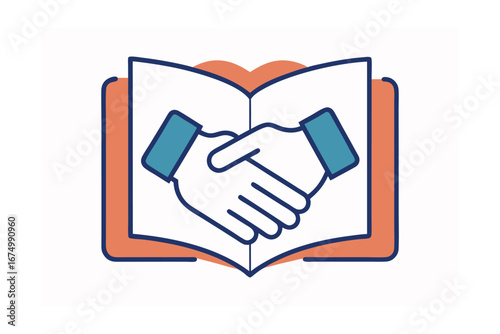 hand holding book vector icon symbol art design