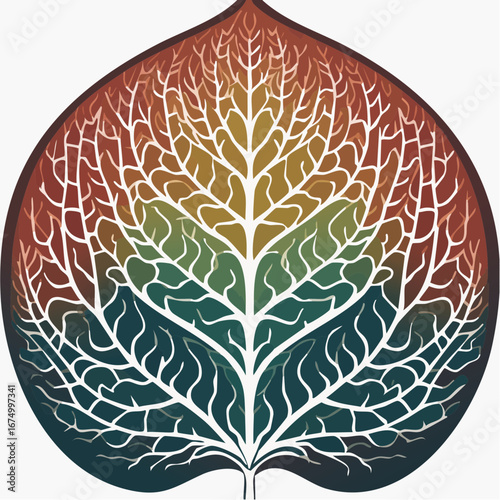 vector illustration of earthy harmony with terracotta and olive green, leaf vein overlays, ink blot textures, and algorithmic dithering in natural grounded ambiance