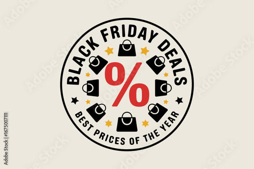 Black Friday mega sale shopping cart and gift illustration, explosive shapes background, ecommerce event banner, retail flyer template, vector illustration