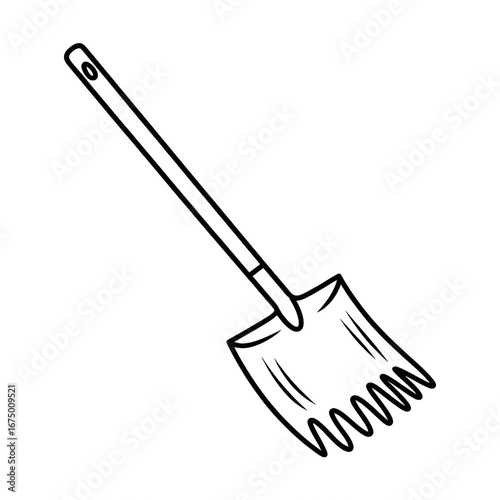 A black and white hoe illustration line art of a coloring page
