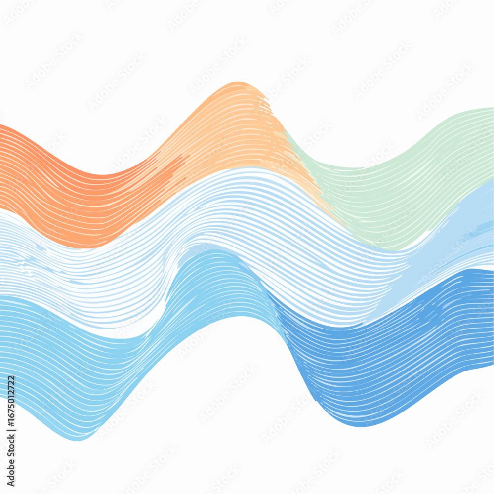 Fototapeta premium Abstract Pastel Wave Pattern Background