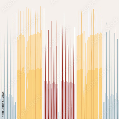 Abstract Bar Graph Data Visualization
