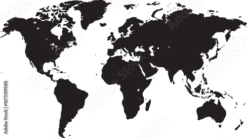 icon representing earth, white background, simple, one color icon black vector illustration