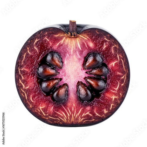 mysterious aronia berry cross section a jeweltoned macro unveiling natures intricate design