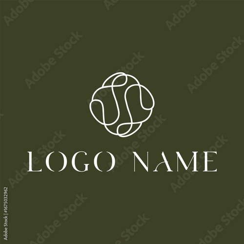 Abstract Line Art Monogram Logo