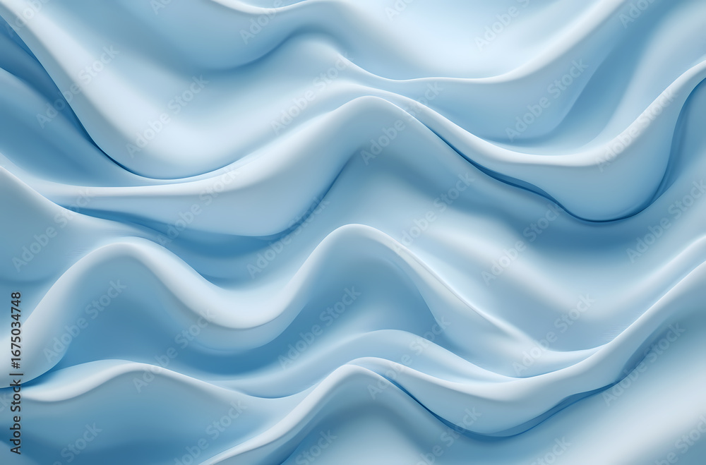 Fototapeta premium Abstract Light Blue Flowing Fabric Texture