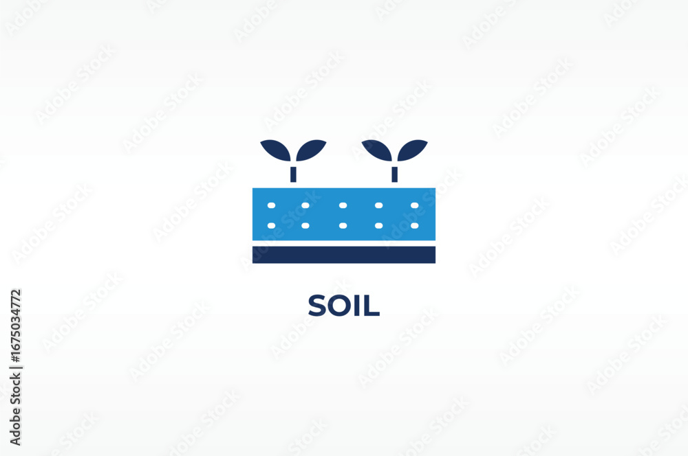 Fototapeta premium SOIL vector, icon or logo sign isolated symbol illustration