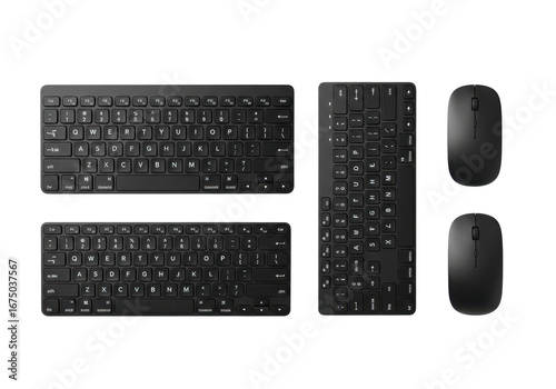 Black Wireless Keyboard and Mouse Set for Modern Computer Setup