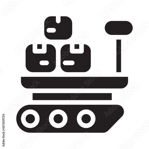 Warehouse Robots  Solid Icon