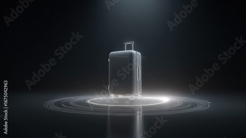 Wallpaper Mural abstract silhouette of suitcase within radar circle icon clear background conceptual illustration illustration concept scene visual for commercial design use high detail quality stock image Torontodigital.ca