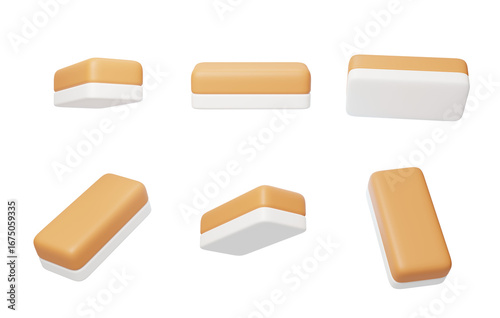 Classroom teaching blackboard eraser 3D