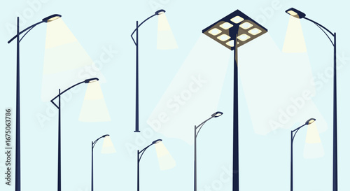Modern street lighting solutions for sustainable urban environments and outdoor illumination needs