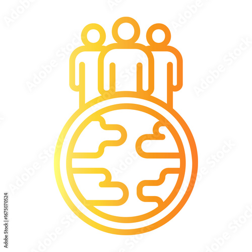 ethnic Line Gradient Icon