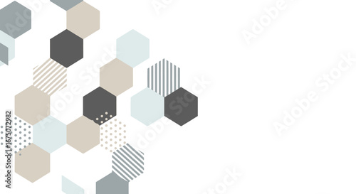 Minimalist Geometric Hexagon Pattern Background with Soft Pastel Colors for Modern Designs and Creative Projects, Suitable for Wallpapers, Presentations, and Website Templates