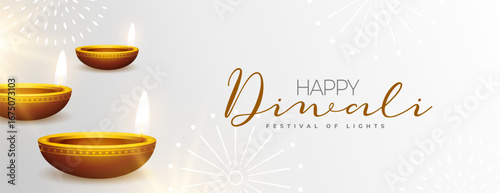 happy diwali wishes grey wallpaper with glowing diya