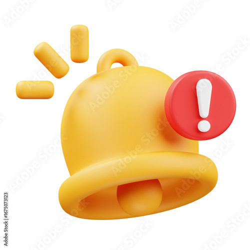 3D icon Priority Important Notification