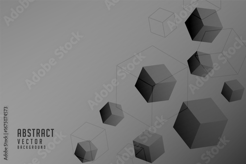 creative 3d geometric cubic abstract background