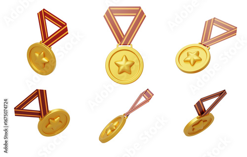 Honor Medal Champion Reward Gold Medal Claim Medal 3D