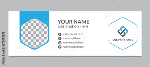 Corporate company and personal email signature design template