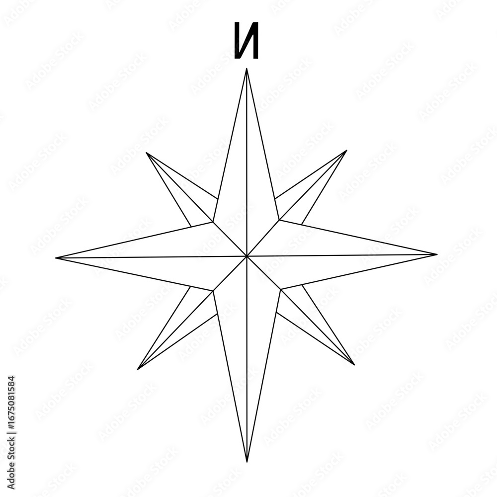 Obraz premium Wind dirrection compass line icon vector,wind dirrection compass outline design,wind dirrection compass illustration,wind dirrection compass line design on white background