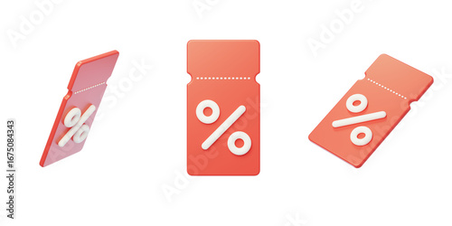 E-commerce promotions Discount coupons 3D