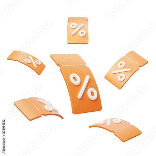 E-commerce promotions Discount coupons 3D