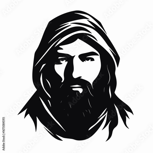 Mysterious hooded figure reveals strength and introspection within, defined silhouette