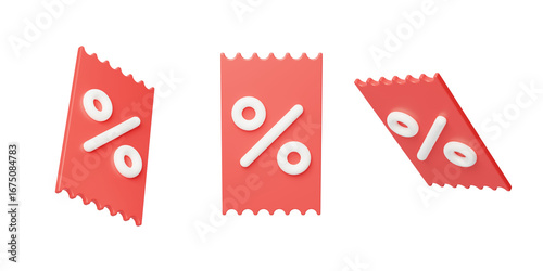 E-commerce promotions Discount coupons 3D