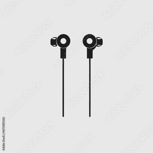 Modern black earphones provide an audio experience in minimalist silhouette