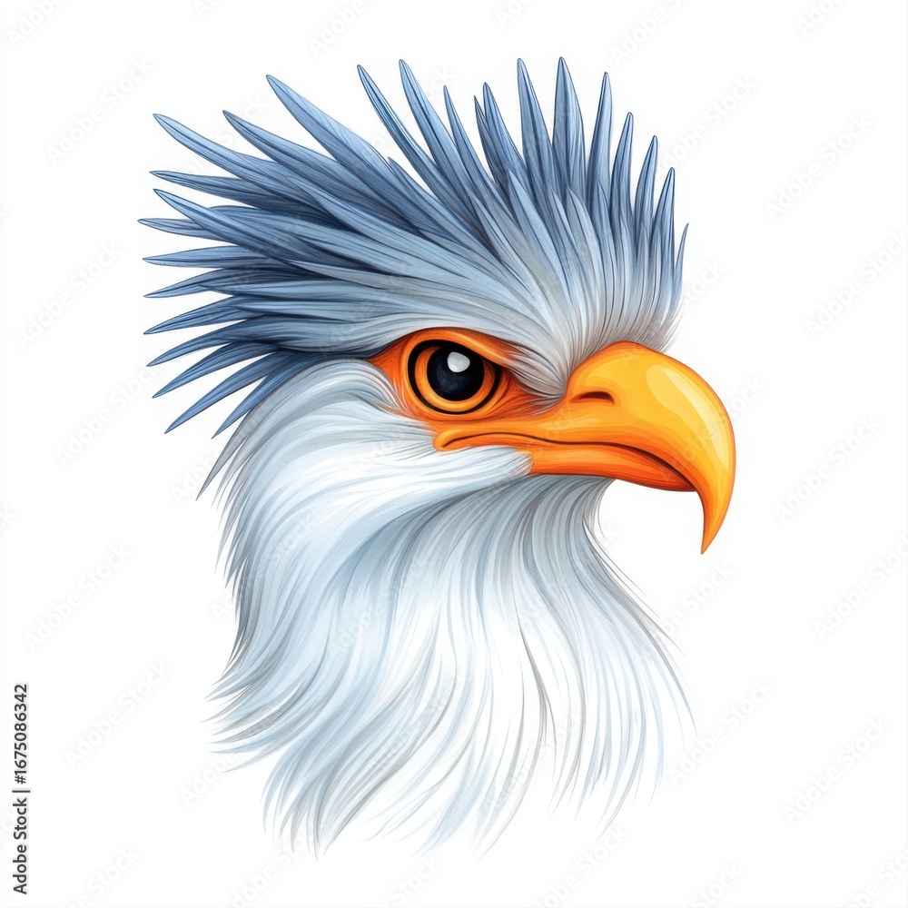 Obraz premium Majestic Eagle Portrait with Striking Features and Bold Colors