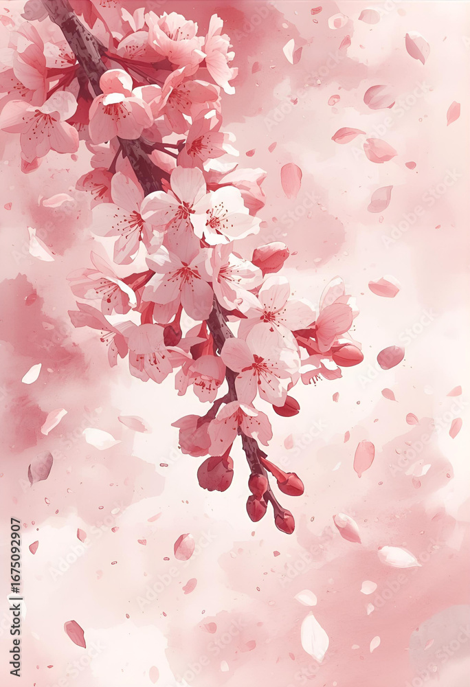 Fototapeta premium pink cherry blossom background