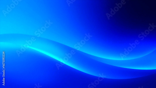 Minimal gradient tech background in blue and cyan tones with smooth flowing curves