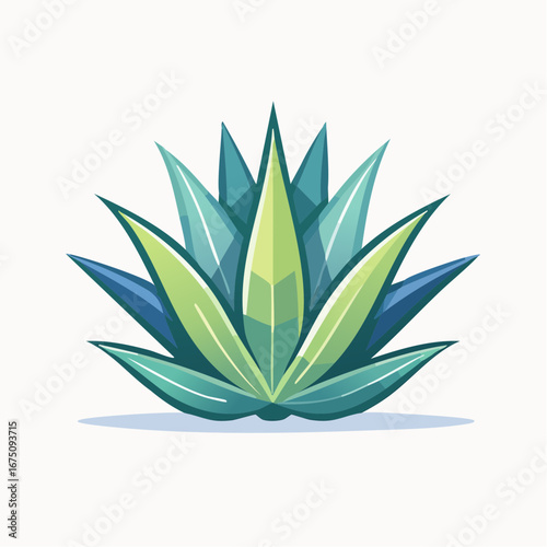 Colorful Stylized Agave Illustration
