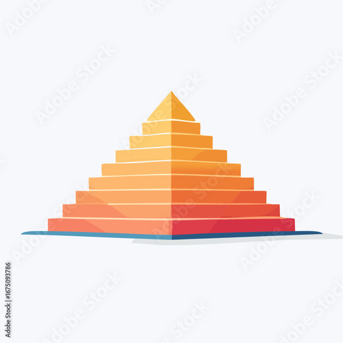 Abstract Geometric Pyramid Design Illustration