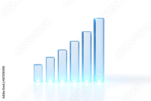 Free Download A clear and concise bar graph representing growth, progress and success with a modern, minimalist design, suggesting a positive upward trend. isolated on a white background - GFXLoad