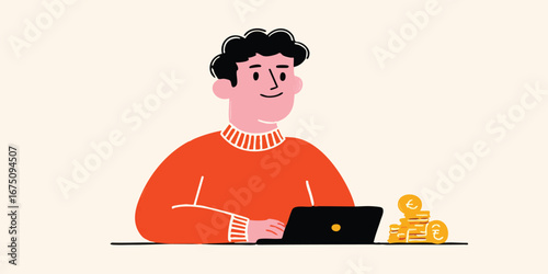 A person is depicted workin...