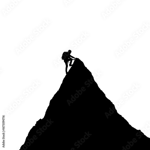rock climber silhouette