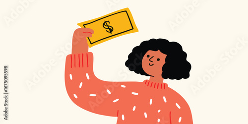 A person raises a dollar bi...
