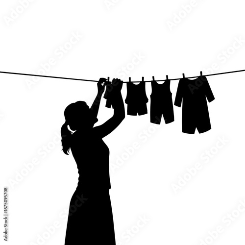 clothes hanging on a clothesline