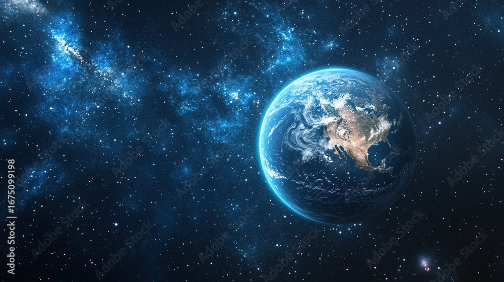 Fototapeta premium High-resolution_cinematic shot of glowing Earth