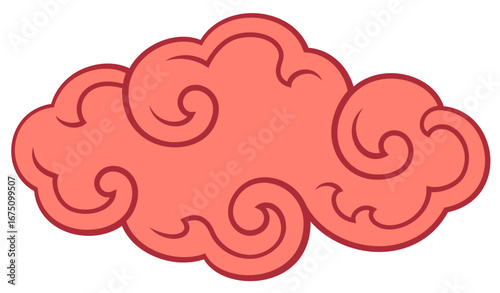 chinese cloud traditional style element decorate chinese korean thai tibetan japanese cloudscape concept calligraphy line