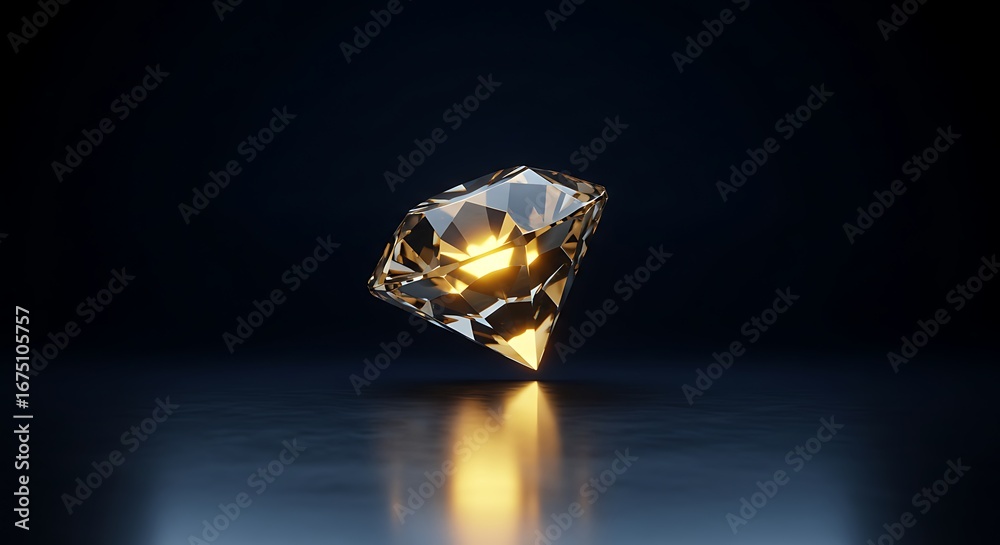 Fototapeta premium diamond on black background