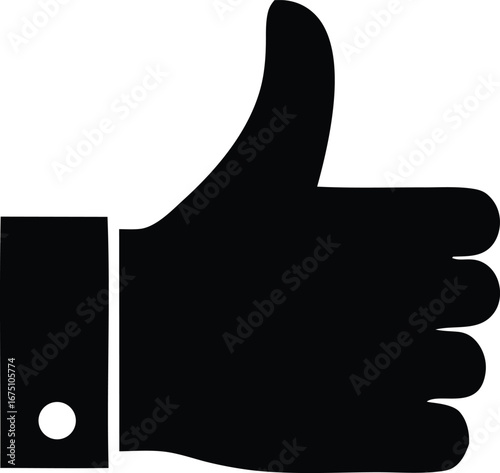 Thumbs up icon symbol a positive approval gesture for social media and websites communication