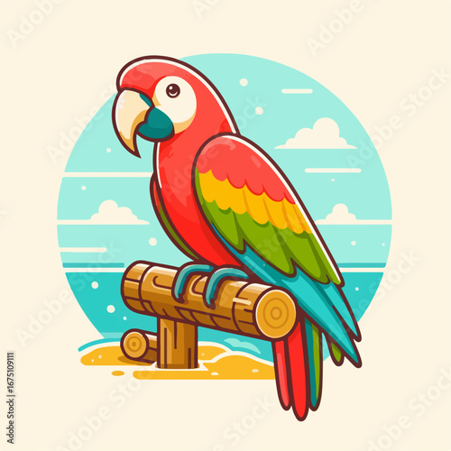colorful parrot illustration 