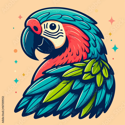 colorful parrot illustration